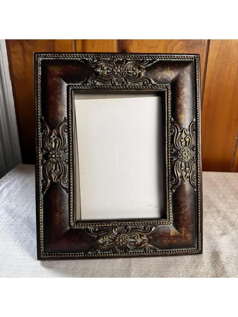 Vintage Ornate 5x7 Picture Frame Heavy Duty Decorative Tabletop Frame